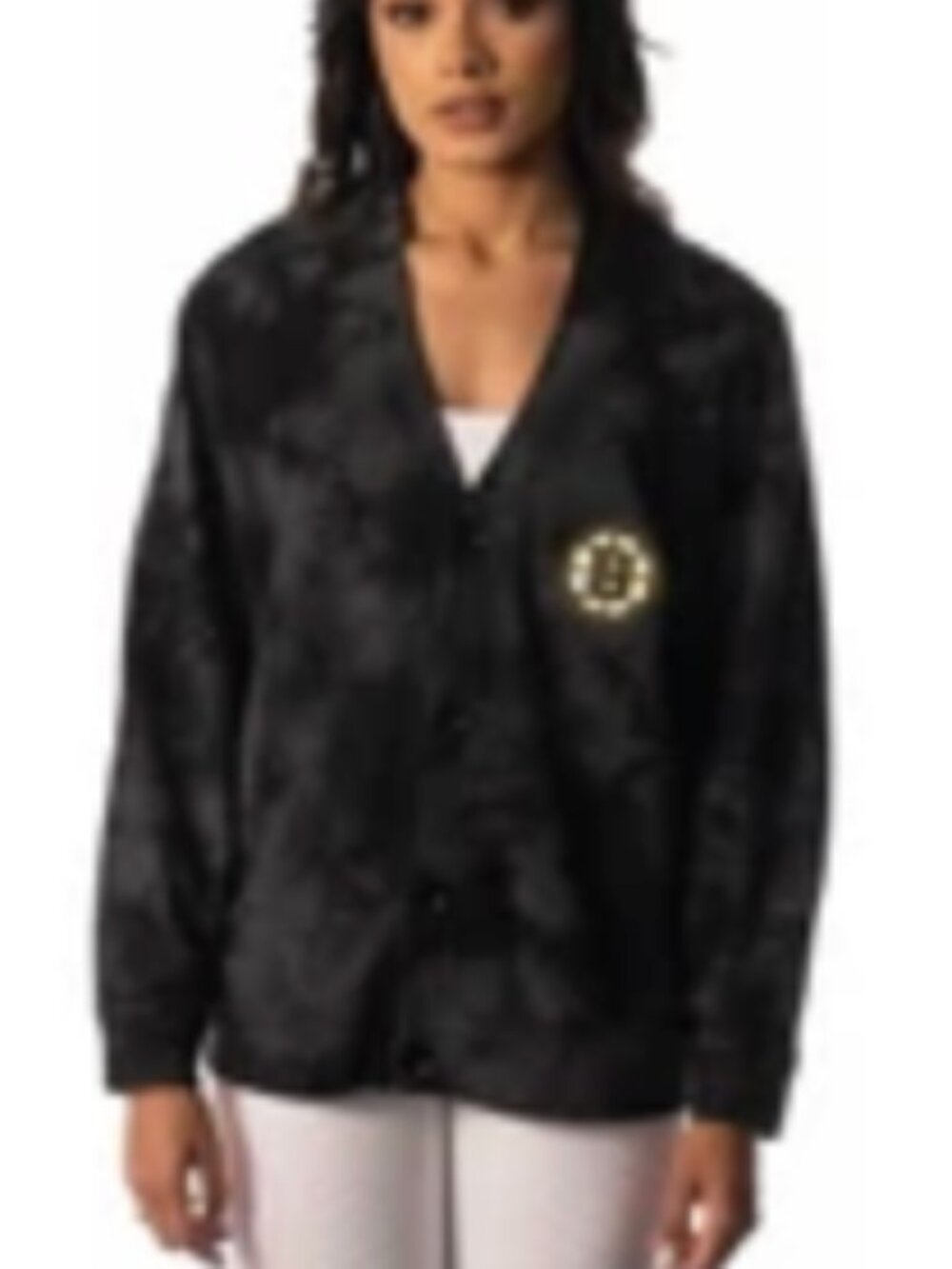 Bruins Ladies The Wild Collective Camo Cardigan Sweater